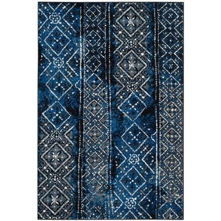 Safavieh Adirondack Round Rugs, Blue and Black - 6 x 6 ft. ADR111A-6R